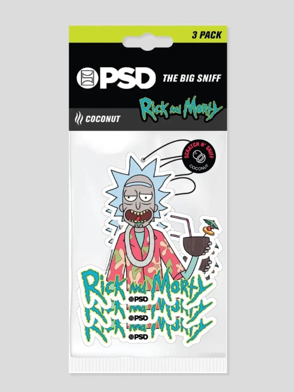 PSD Rick and Morty 3pc The Big Sniff "Ricks Vacay" Car Freshener